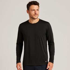 Reebok Men’s Performance Long Sleeve Black Base Layer Shirt – Size Large